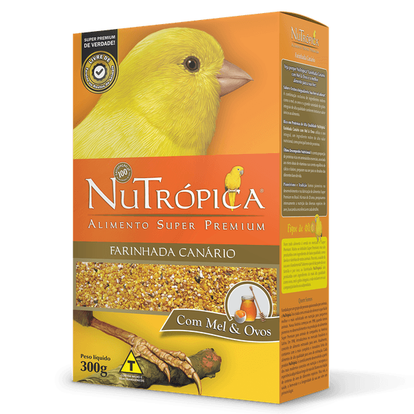 Farinhada Nutrópica para Canário a Base de Mel e Ovos 300g